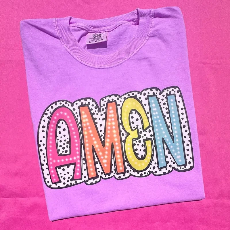 AMEN Neon Spotted Comfort Colors T-Shirts, Hoodie, Sweatshirt