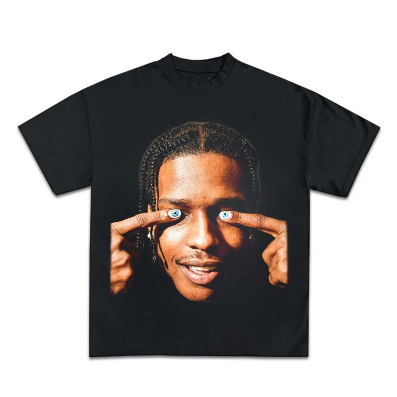 ASAP ROCKY T-Shirt Rapper Graphic Tee Rap Hip Hop Y2k Merch Men Women Menswear Top Medium Stylish Hoodie Sweatshirt