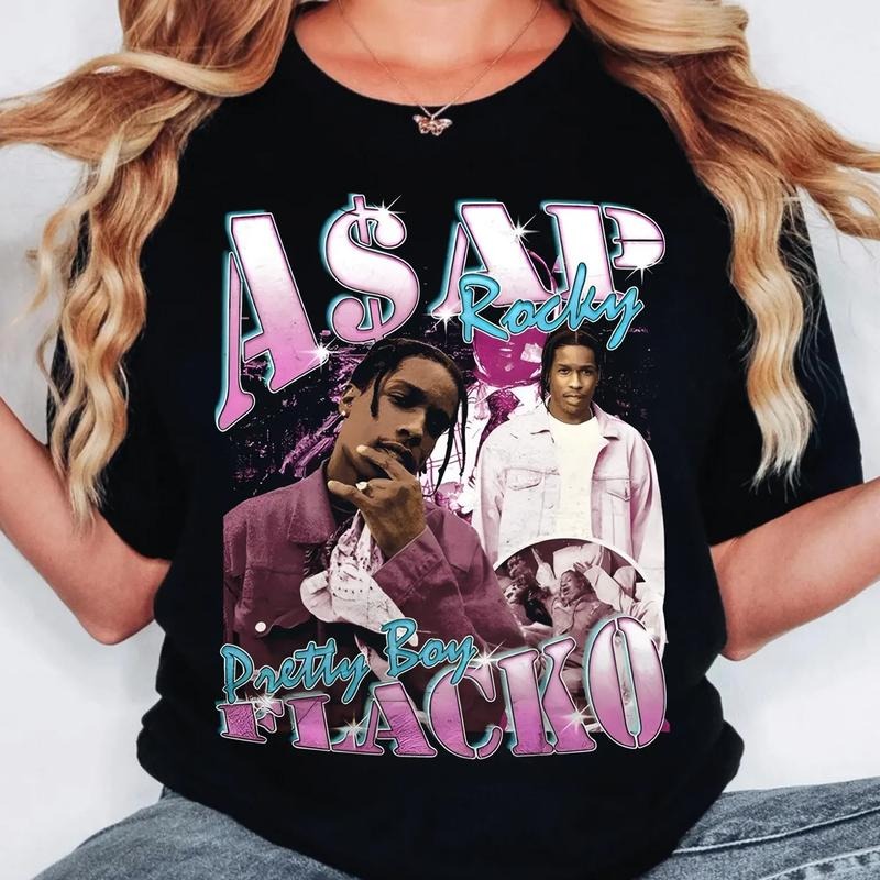 ASAP ROCKY T-Shirt Rapper Graphic Tee Rap Hip Hop Y2k Merch Men Women Menswearstyle{n002}2 Hoodie Sweatshirt