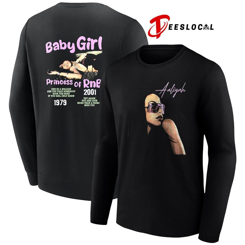 Aaliyah Baby girl princess of RnB graphic shirt