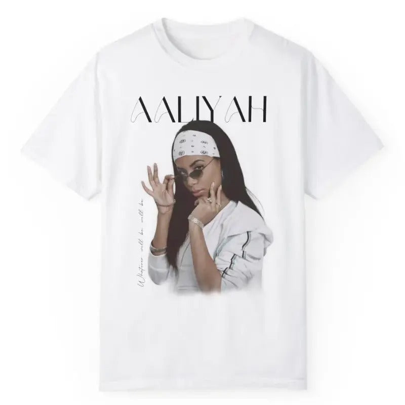 Aaliyahh White T-shirt, Aaliyahh Fans Tee Hoodie, Sweatshirt | PrintMintTees.com