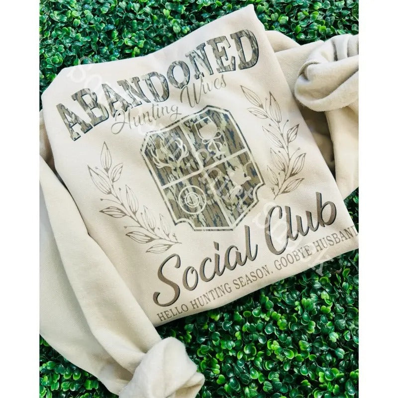 Abandoned Wives Hunting Sweatshirt | Wifey Sweatshirt Shirt Hoodie | PrintMintTees.com