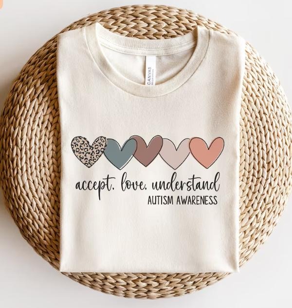 Accept Love Understand Autism Acceptance Shirt Autism Awareness Mom Shirt Hoodie Sweatshirt | PrintMintTees.com