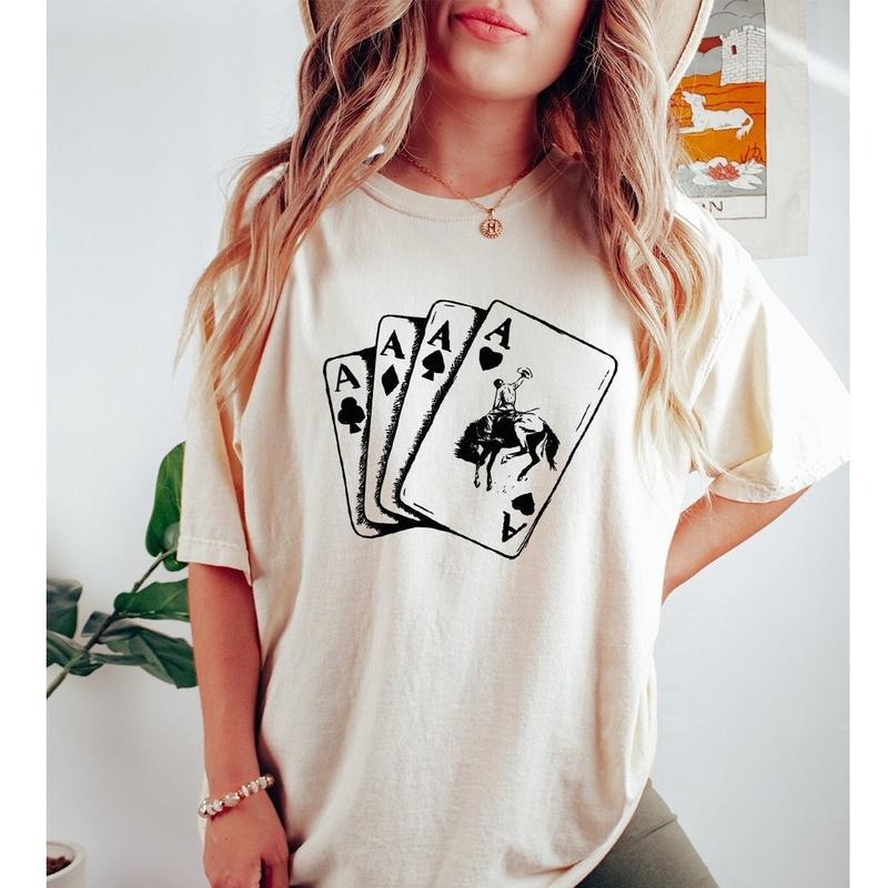 Ace Card Cowboy Shirt Playing Card Shirt Poker Card Games Shirt Country Girl Shirt Western Shirt Country Shirt Shirt Hoodie Sweatshirt