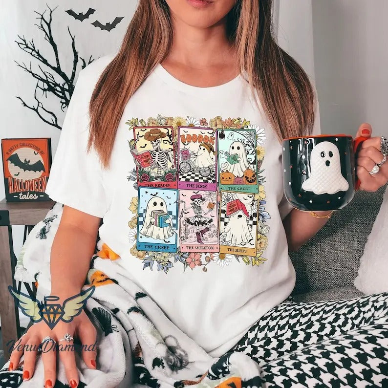 Acotar Ghost Tarrot Shirt, Acotar tshirt, Bookish ghost Tshirt, Throne of Glass, SJM Book Reader, Book Ghosts tshirt, SJM...