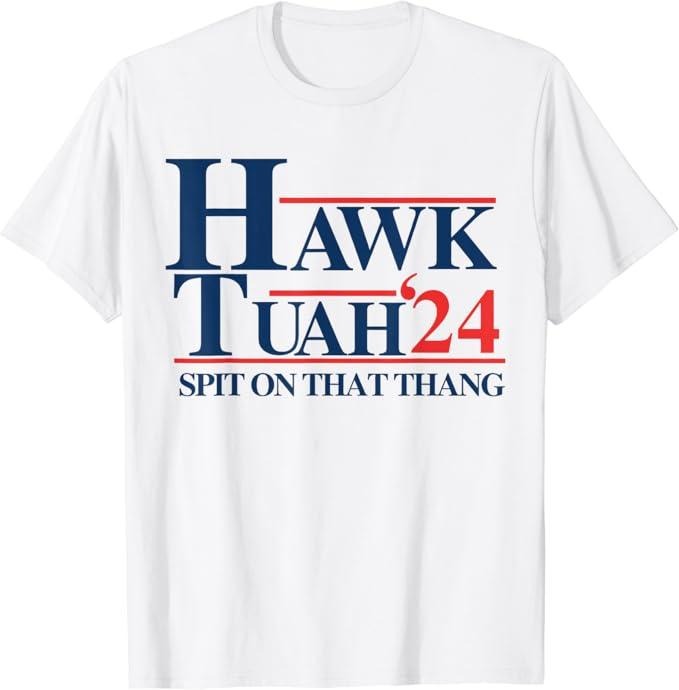 Adult Humor Shirts, Hawk Tuah 2024 Hawk Tuah 24 Spit On That Thang Hawk Tush T-Shirt Menswear Casual Classic Hoodie,...