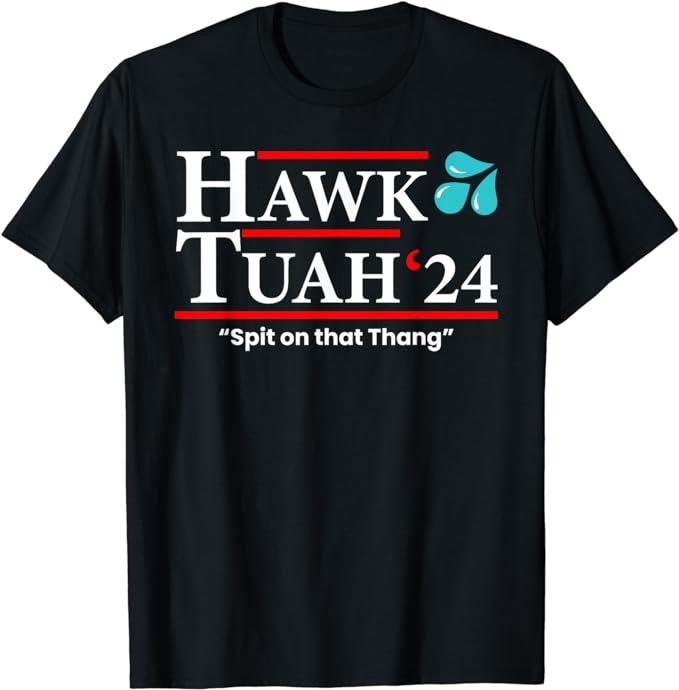 Humor Shirts Hawk Tuah 24 Spit That Thang Casual Medium Cotton Classic Fit Fabric Menswear T-Shirts, Hoodie, Sweatshirt