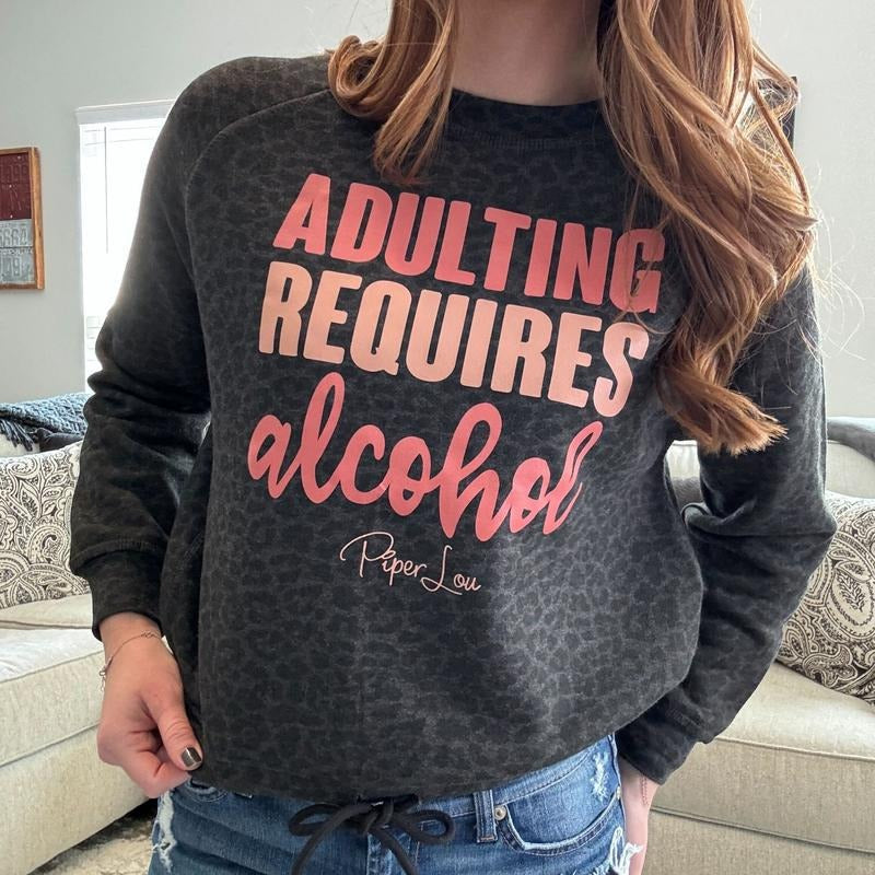 Adulting Requires Alcohol Color Boxy T-Shirts, Hoodie, Sweatshirt