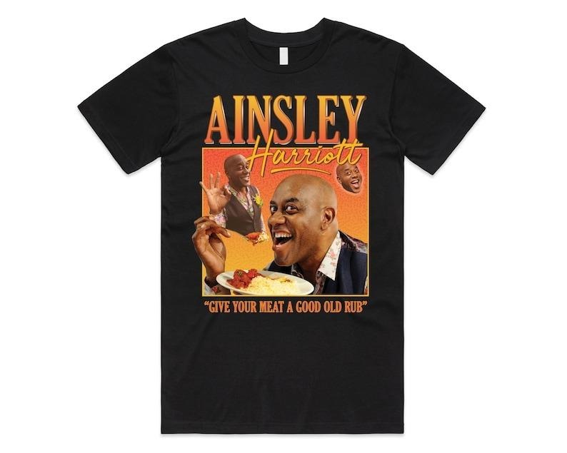 Ainsley Harriott Homage T-shirt Tee Top Vintage Retro Funny 90s Icon Mens Womens Hoodie Sweatshirt | PrintMintTees.com