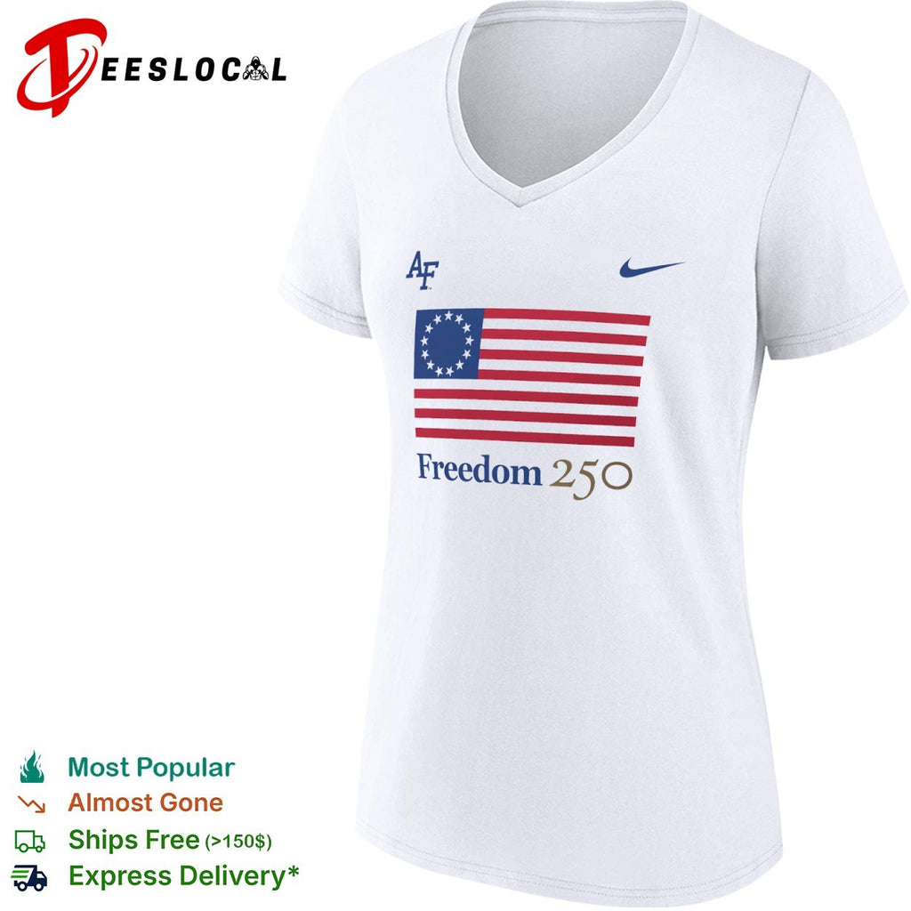 Air Force Falcons Freedom 250 Betsy Ross American Flag Logo shirt