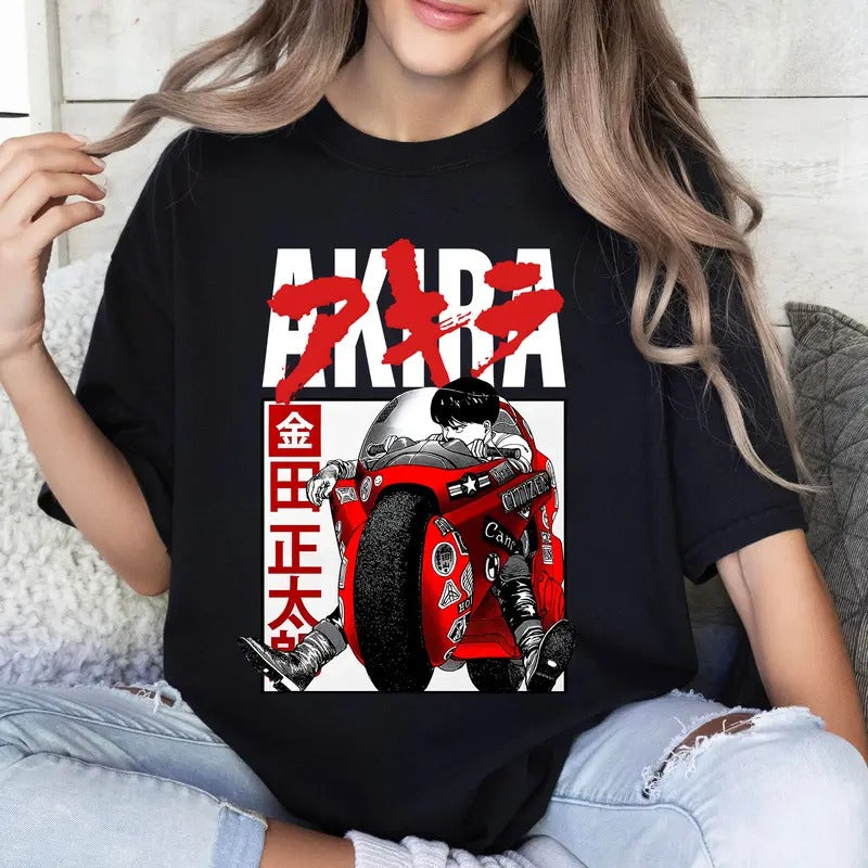 Akira Anime Tshirt Crewneck Hoodie Comfort Cotton Sweatshirt | PrintMintTees.com