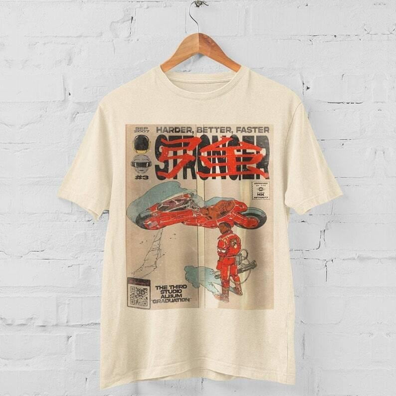 Akira kANYE Stronger Vintage Hip Hop 90s Retro Graphic Tee Comic T-Shirt Hoodie Sweatshirt | PrintMintTees.com