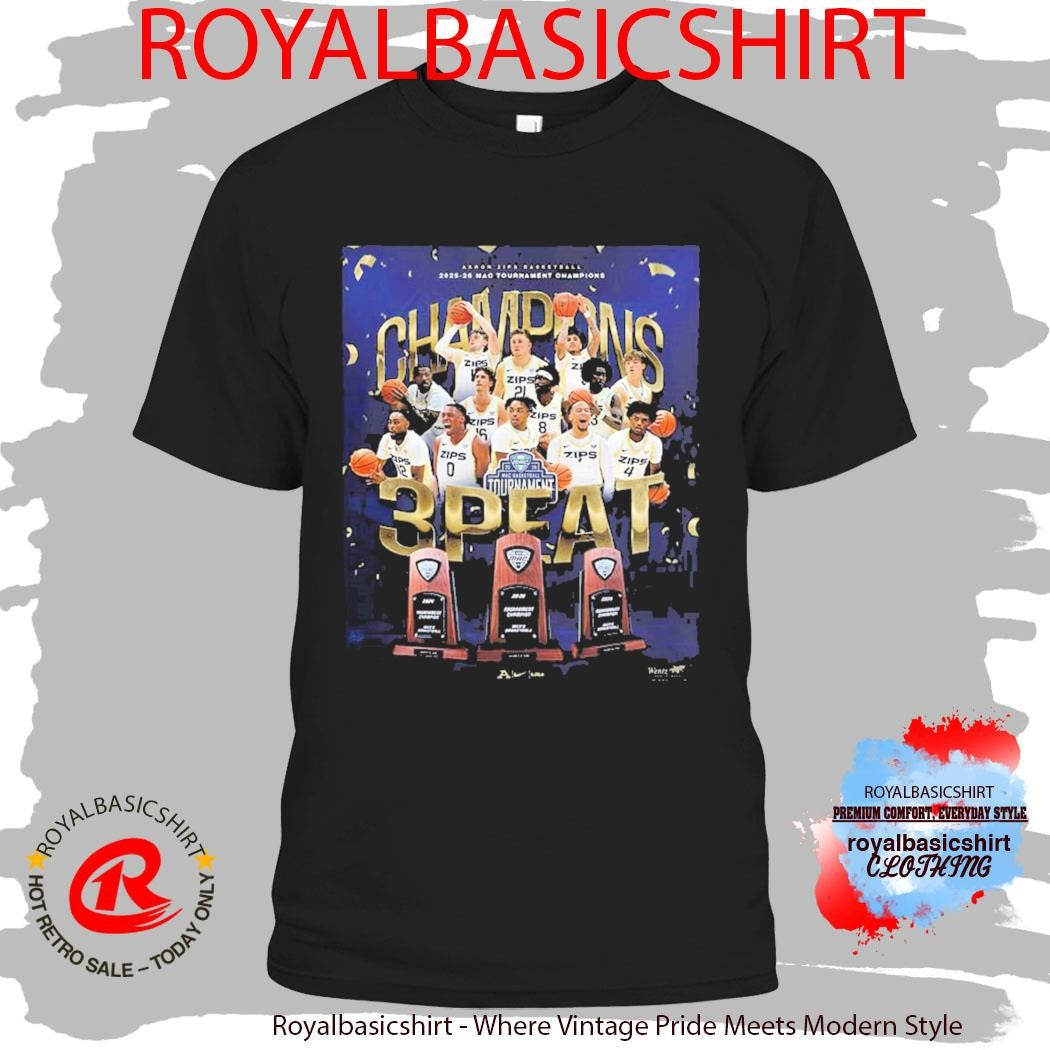 Akron Zips MAC Basketball Tournament Champions 2026 T-Shirt