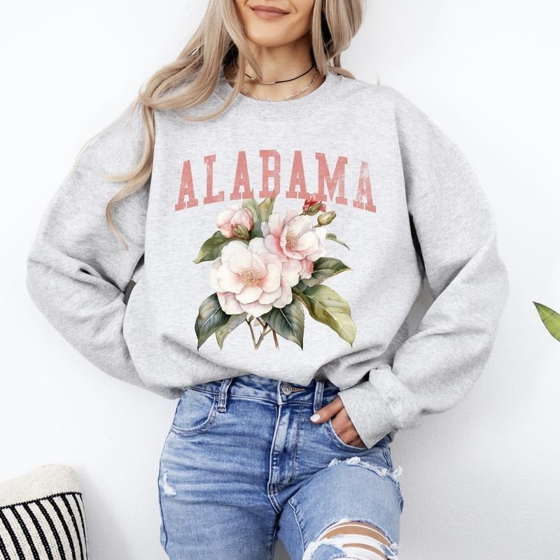 Alabama State Flower Crew Neck T-Shirts, Hoodie, Sweatshirt