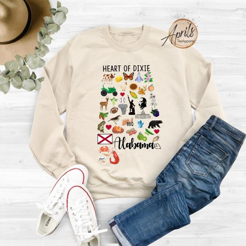 Alabama Sweatshirt, Alabama Hoodie, State Shirt | PrintMintTees.com
