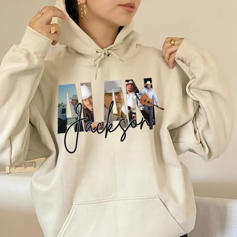 Alann 90's Country Jjackson Shirt, Country Concert Top, Western Apparal, Unisex Sweater Pullover Tee Hoodie Sweatshirt