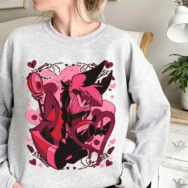 Alastor Hazbin Hotel Alastor The Radio Demon Helluva Boss Sweatshirt Shirt Hoodie | PrintMintTees.com