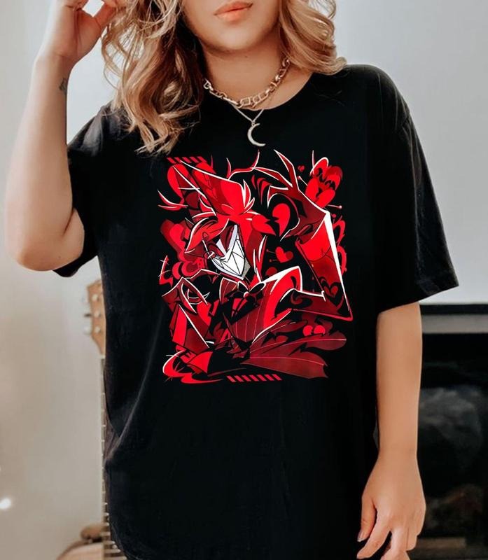 Alastor T-Shirt Unisex, Hazbin Hotel Characters, Alastor Hazbin Hotel Shirt, Angel Dust shirt, Niffty, Cherri, Sir...