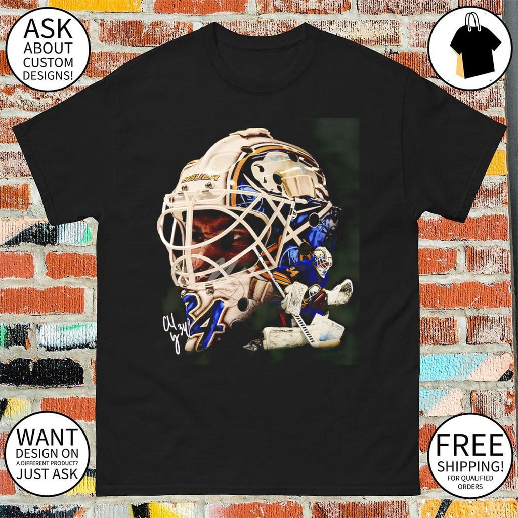 Alex Lyon big head Buffalo Sabres NHL Hockey signature shirt