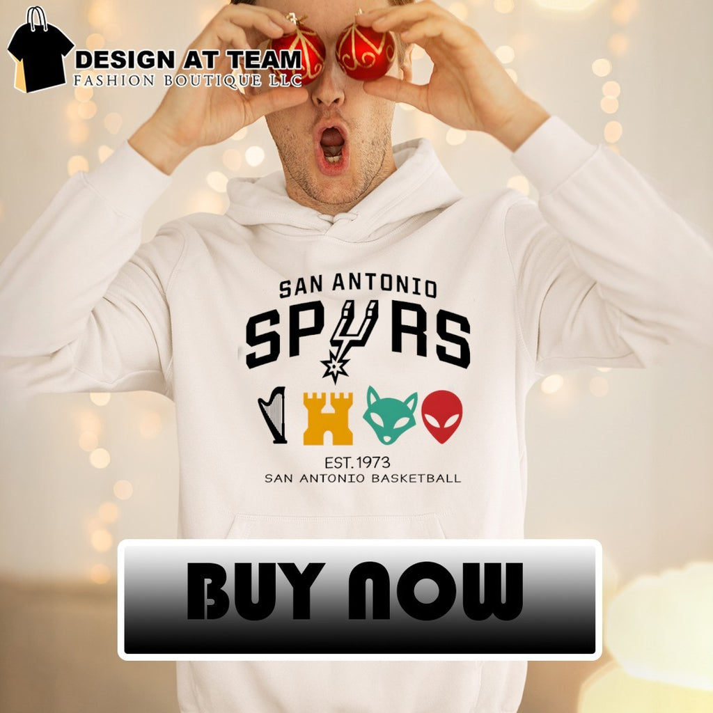 Alien Castle Engine Harp San Antonio Spurs Basketball NBA est 1973 shirt