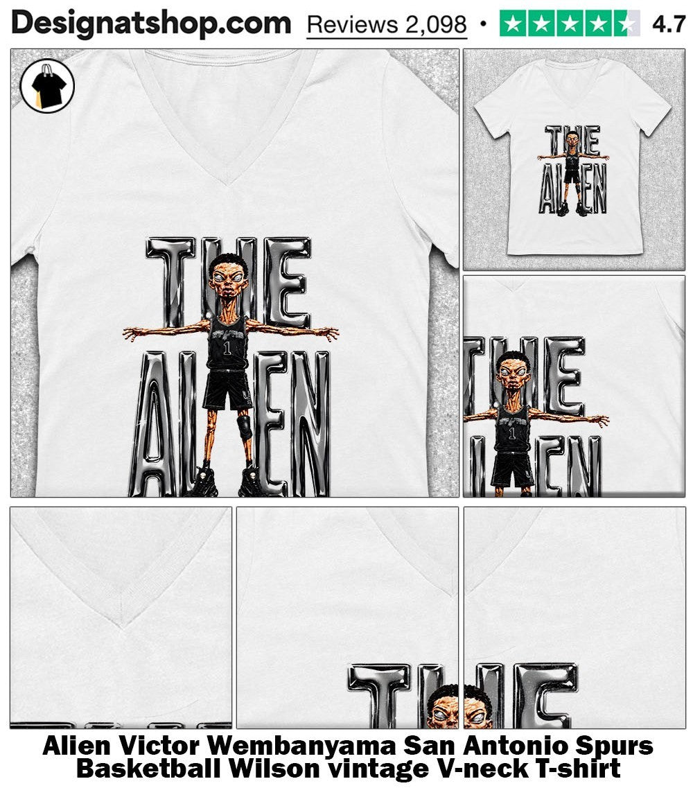 Alien Victor Wembanyama San Antonio Spurs Basketball Wilson vintage shirt