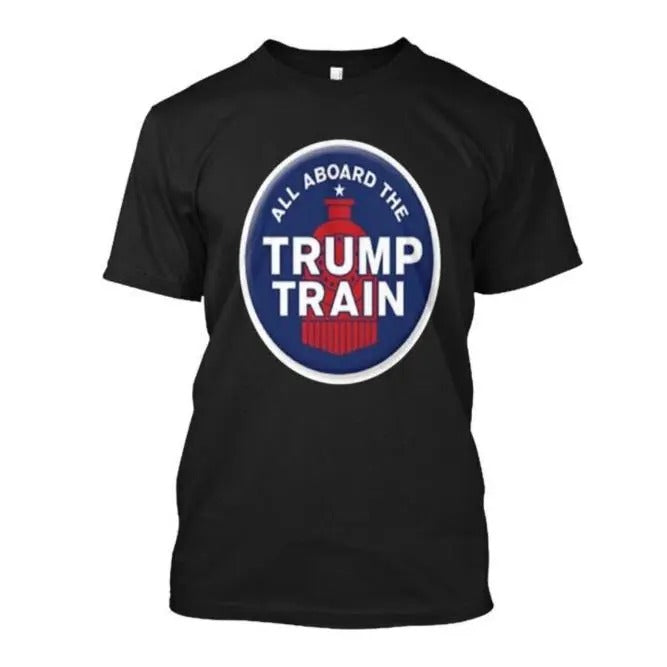 All Aboard The Trump Train T-Shirt Made in USA Hoodie Sweatshirt | PrintMintTees.com