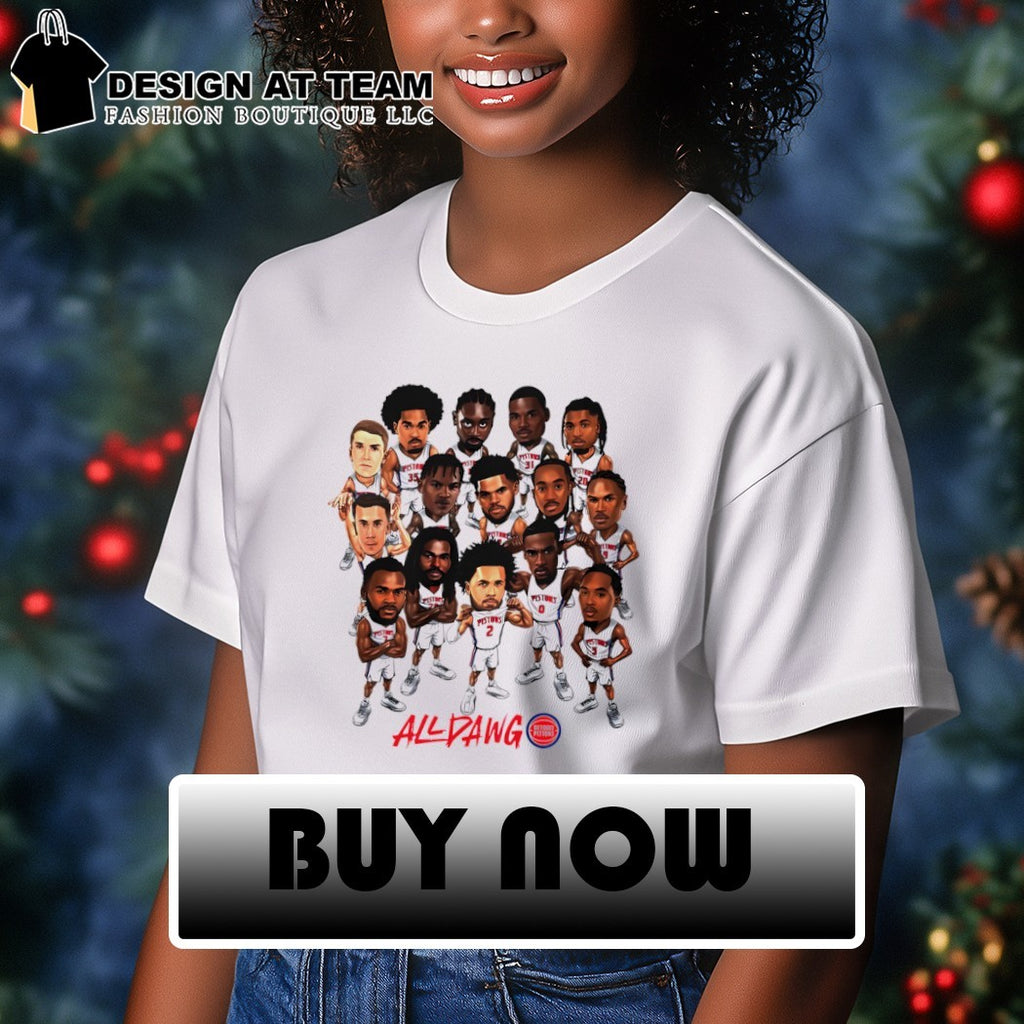 All Dawg Detroit Pistons Baseball Playoffs NBA 2026 Players cartoon shirt