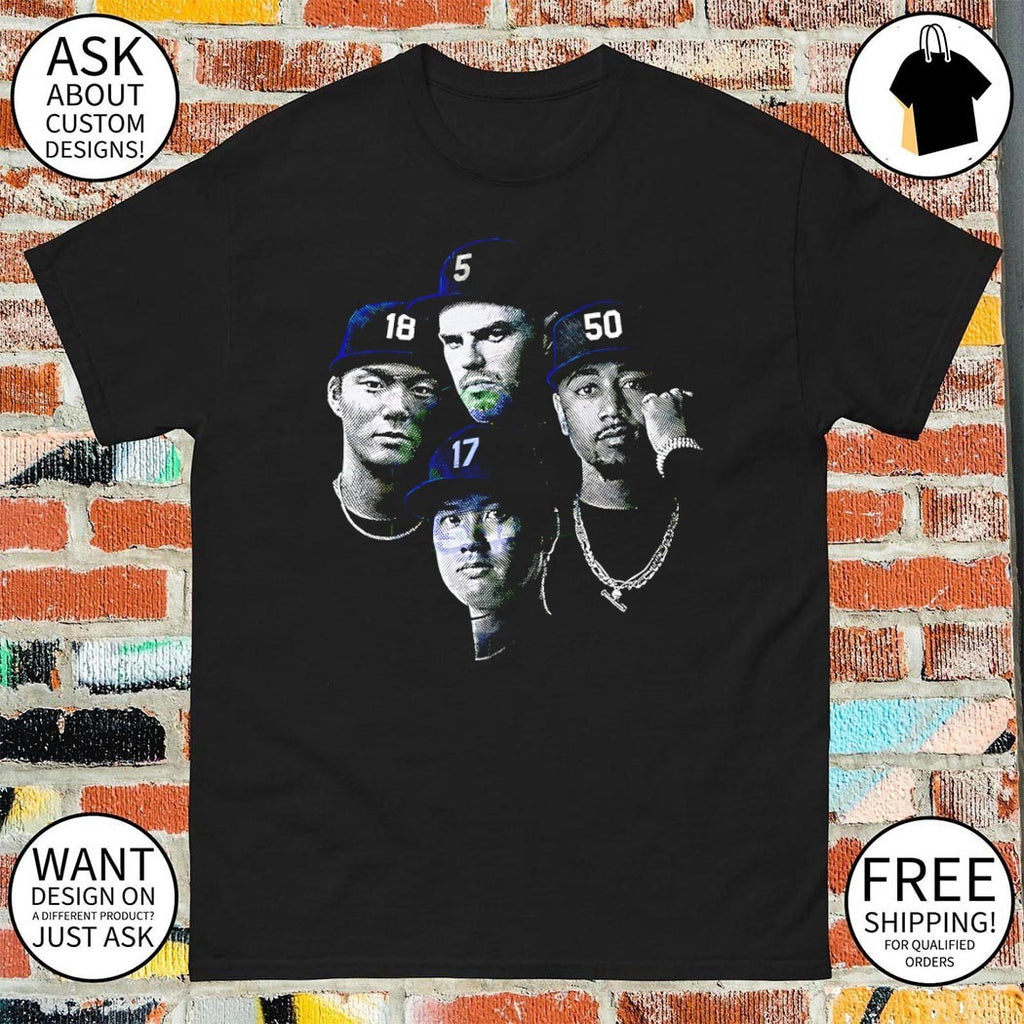 All Eyez On LA Tupac Shakur Shohei Ohtani Yoshinobu Yamamoto Mookie Betts Freddie Freeman Los Angeles Dodgers shirt