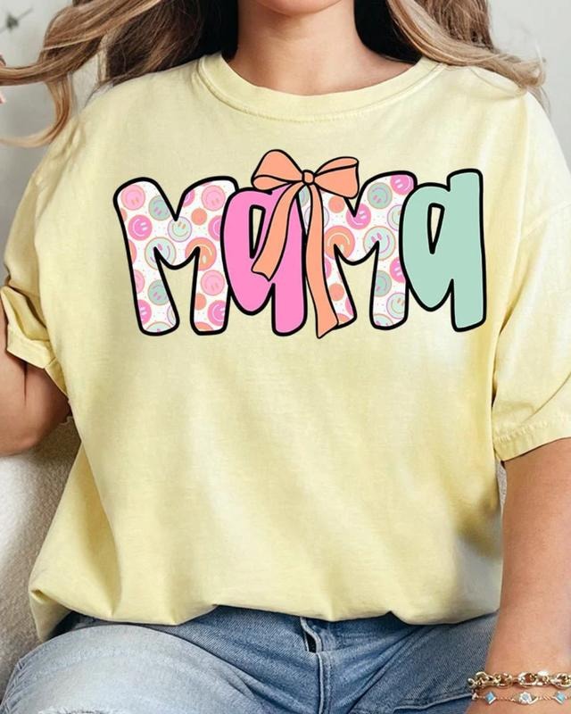 All Smiles Mama Comfort Colors Adult Ring-Spun Cotton Tee unisex short sleeve tee Graphic Print T-Shirt Hoodie Sweatshirt