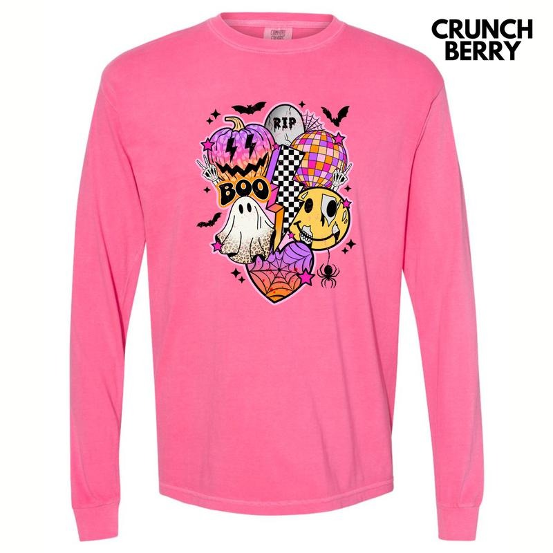All Things Halloween Long Sleeve Comfort Colors T-Shirt 'NLB' Hoodie, Sweatshirt | PrintMintTees.com