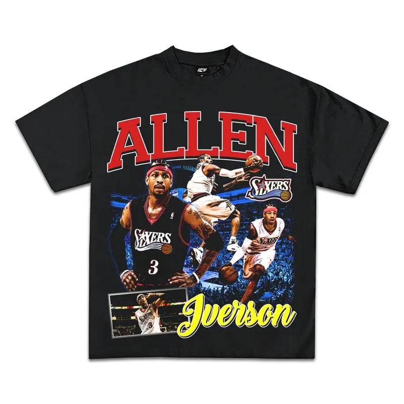 Allen Iverson Answer Big Face Vintage Basketball Shirt Streetwear Menswear Top Shirt Hoodie Sweatshirt