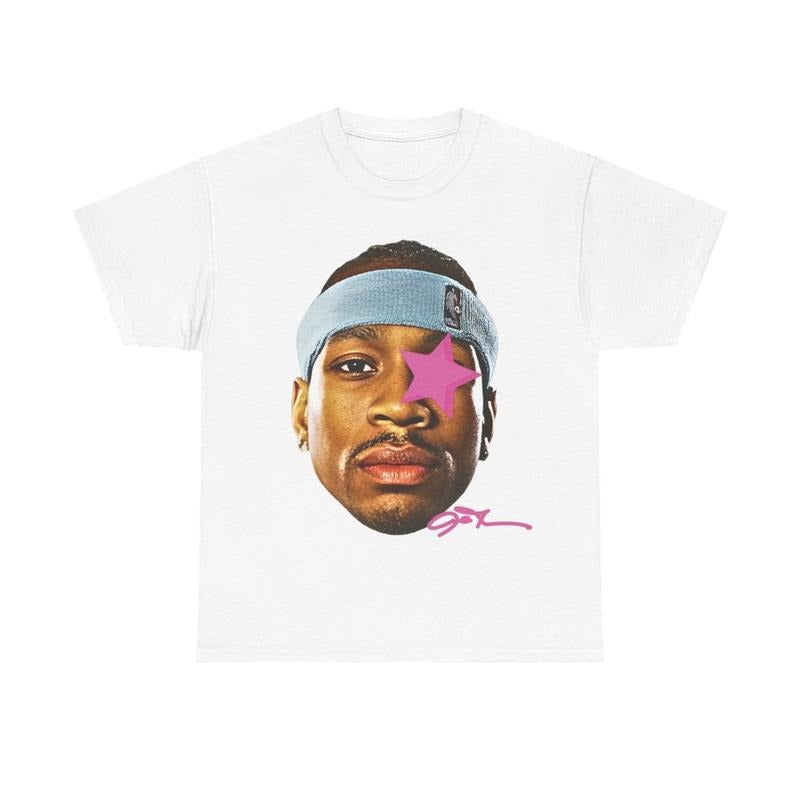 Allen Iverson Inspired Vintage Graphic T-shirt 90s Styled   Retro Top with Hip-Hop Vibes and Comfortable Fit Crewneck...