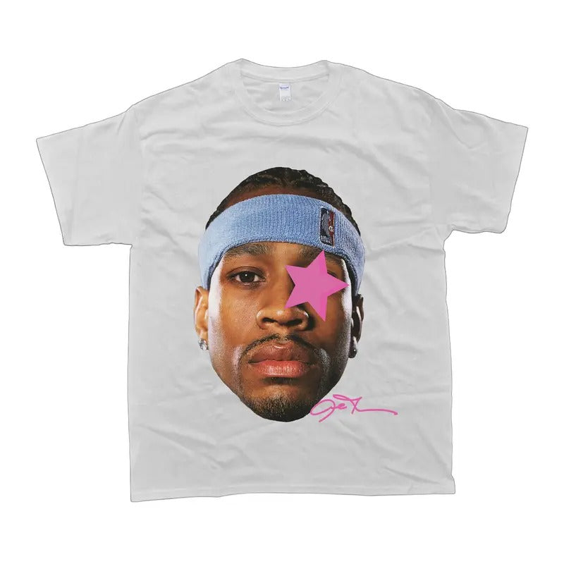 Allen Iverson Inspired Vintage Graphic T-shirt Cotton Top Unisex Tshirt Hoodie Sweatshirt | PrintMintTees.com