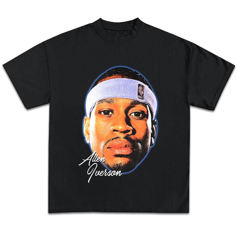 Allen Iverson Inspired Vintage Graphic T-shirt Heavy Cotton Tee Basketball Sreetwear 90s Style Shirt Hiphop Vibes Y2K...