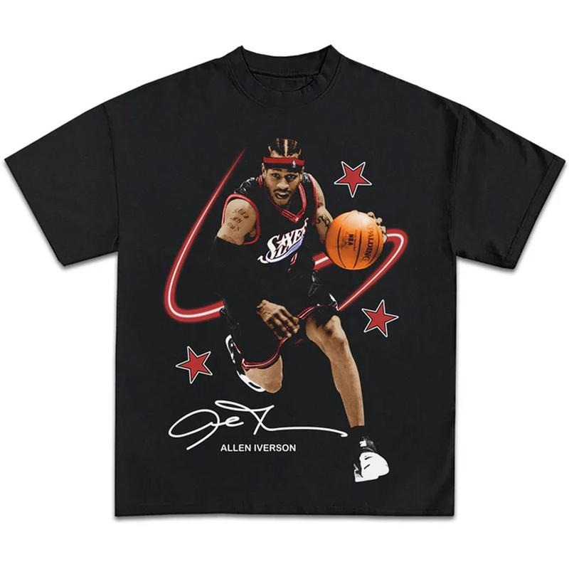 Allen Iverson Shirt The Answer Vintage Graphic Tee Merch Shirt for Men Women Fabric Menswear Crewneck Classic Shortsleeve...