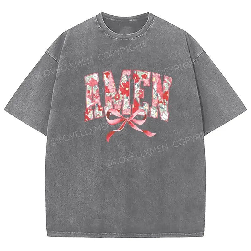 Amen Washed Christian Jesus Vintage 90s Cotton Top Womenswear Mineral Color T-Shirts, Hoodie, Sweatshirt