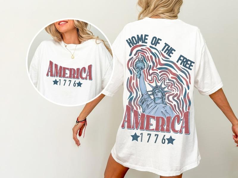 America 1776 Shirt, July 4th Tshirt, Patriotic Shirt, America Shirt Hoodie Sweatshirt | PrintMintTees.com