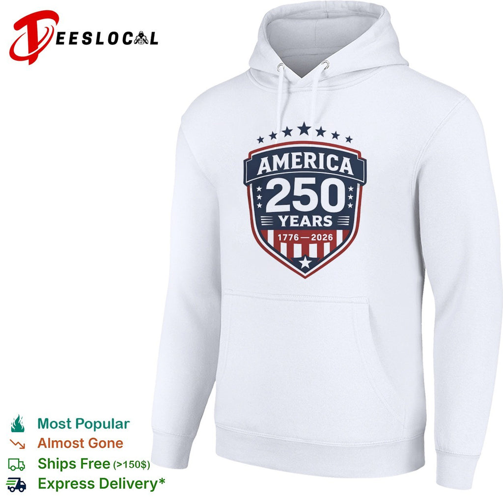 America 250 Years 1776 2026 Patriotic Shield Independence shirt