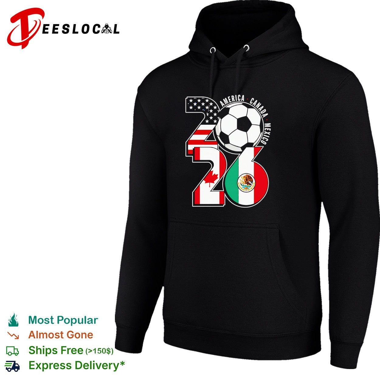 America Canada Mexico 2026 soccer ball shirt