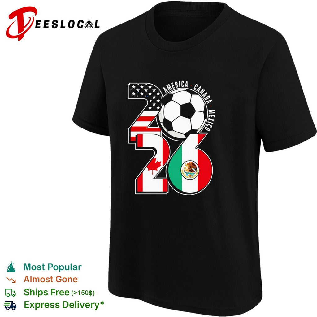 America Canada Mexico 2026 soccer ball shirt