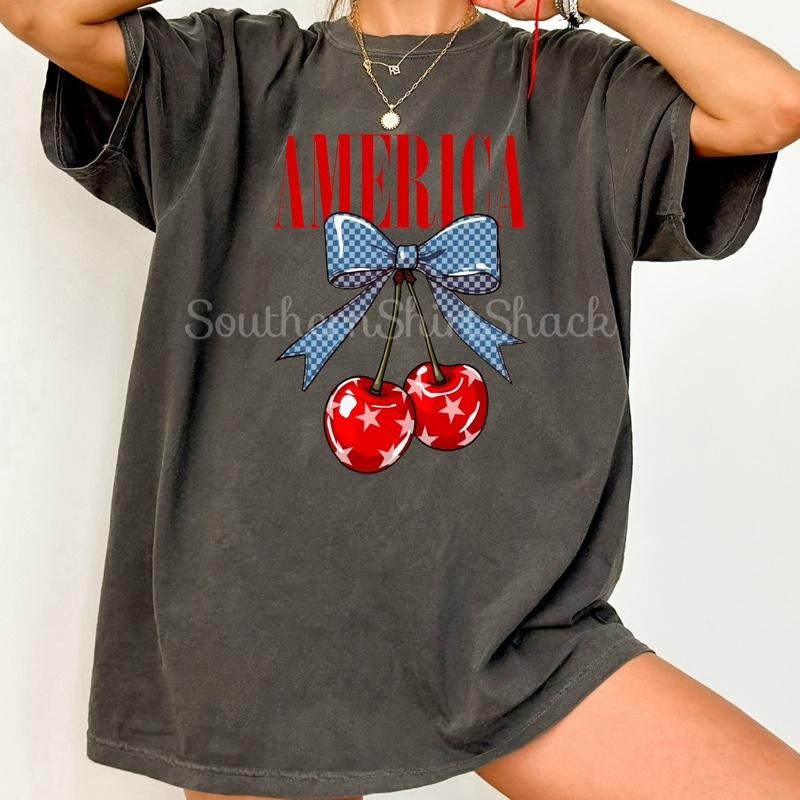 America Cherries T shirt  | Pepper comfort colors t shirt Hoodie Sweatshirt | PrintMintTees.com