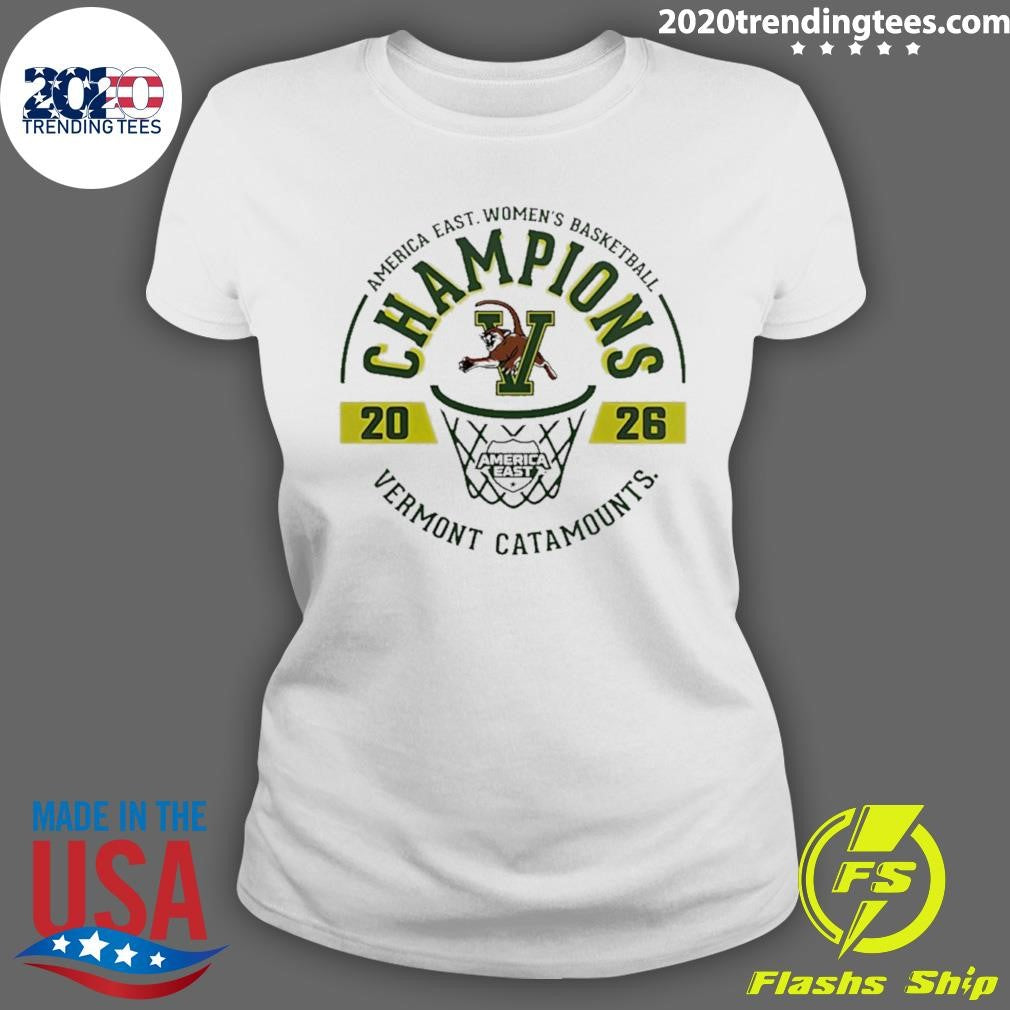 America East Women’s Basketball Champions 2026 Vermont Catamounts Logo Shirt