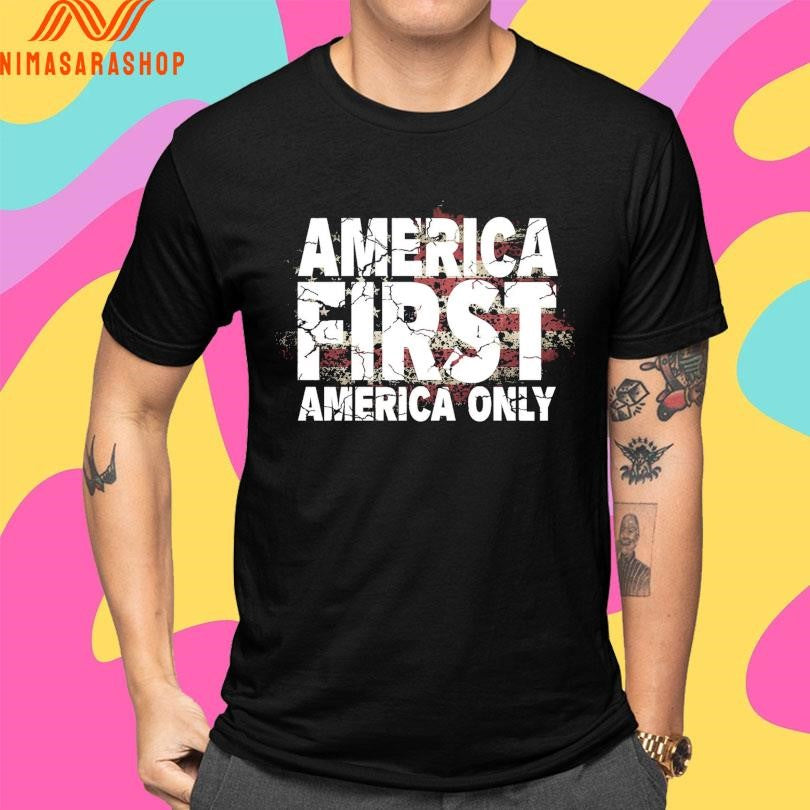 America First America Only Cracked Shirts