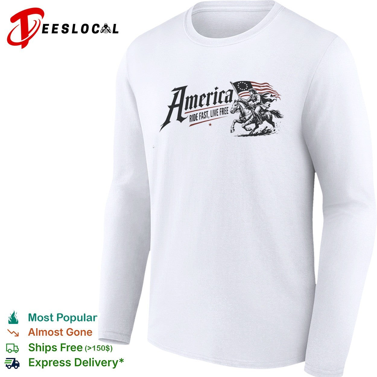 America Ride Fast Live Free shirt