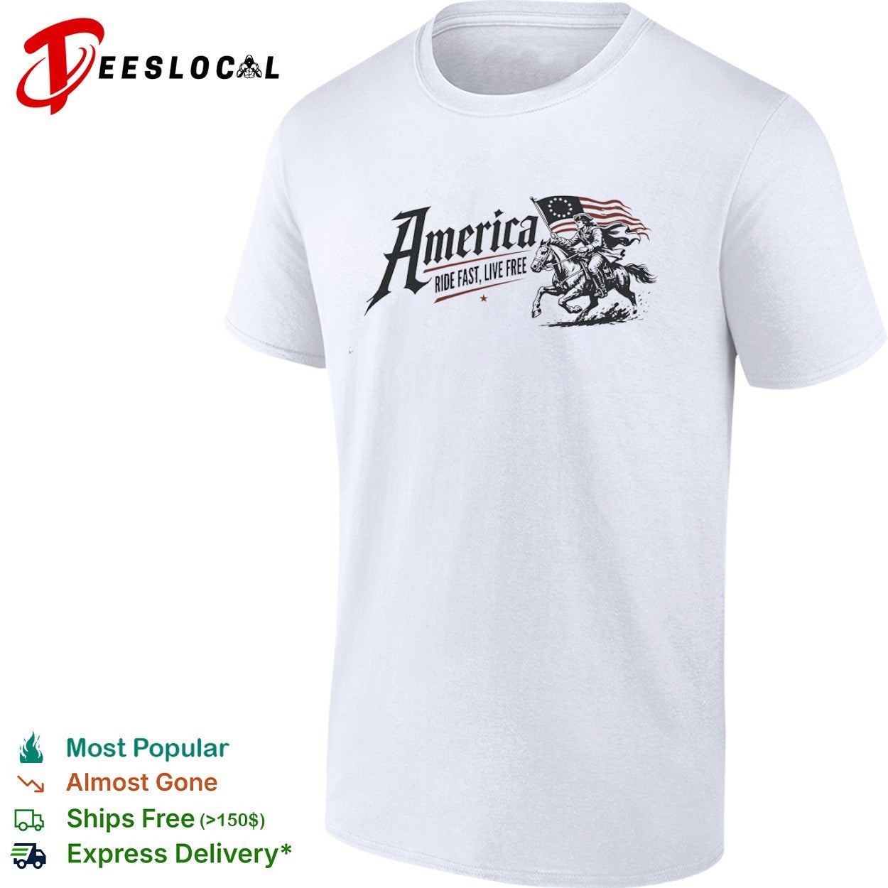 America Ride Fast Live Free shirt