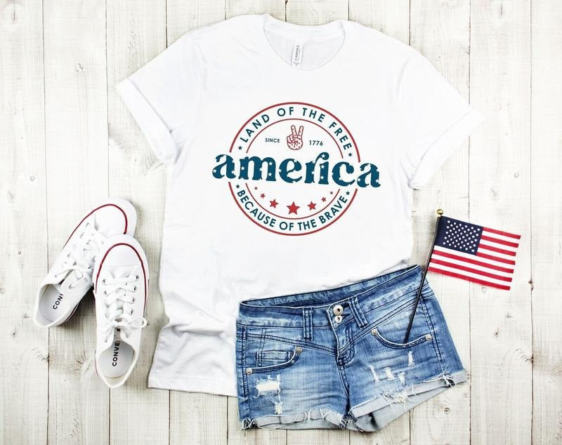 America Shirt, 4th Of July Shirt, Land Of The Free Because Of The Brave Shirt, Independence Day Tee Hoodie Sweatshirt