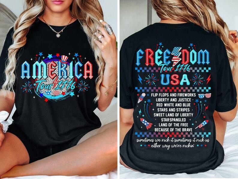 America Tour Shirt, 4th of July Shirt, 1776 Independence Day Shirt, Freedom Tour Shirt, USA Png, Memorial Day Shirt,...