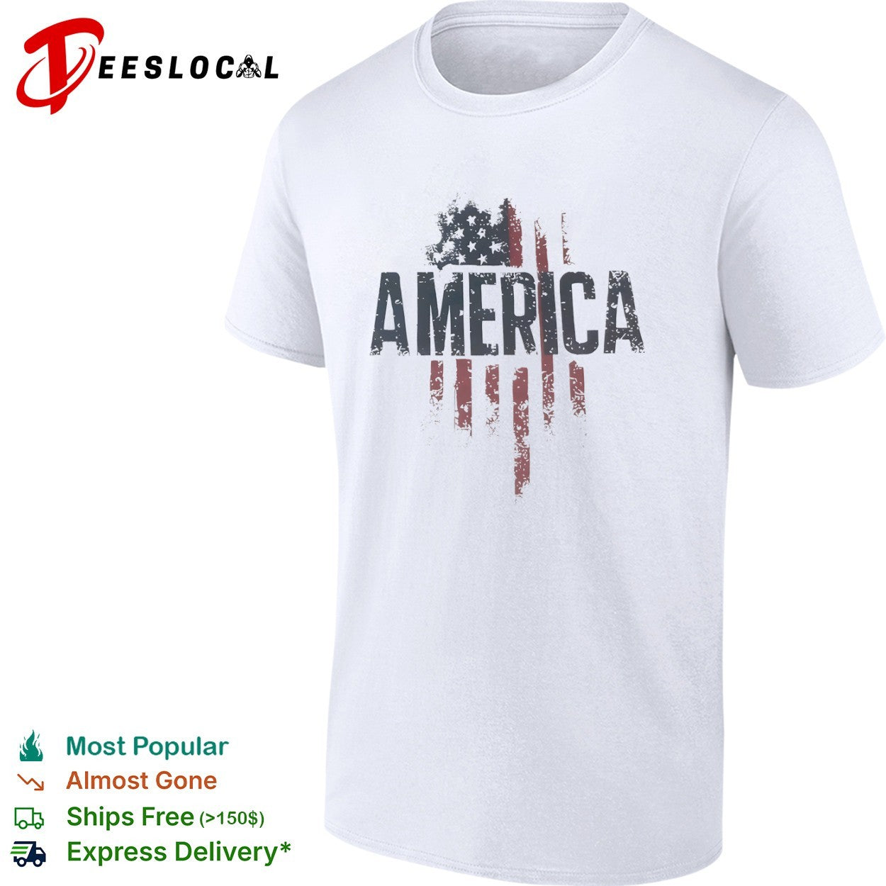 America US flag stars shirt