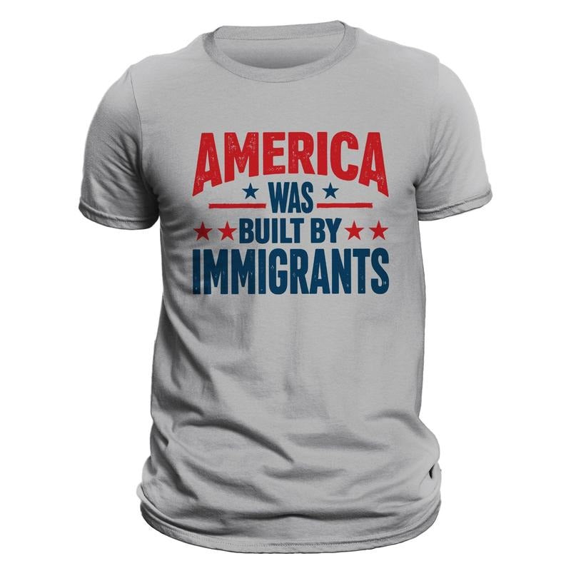 America Was Built By Immigrants Anti Immigration Human Rights Protest T-Shirt Hoodie Sweatshirt | PrintMintTees.com