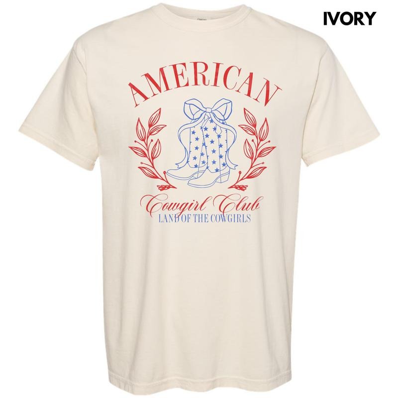 American Cowgirl Club Comfort Colors T-Shirt Hoodie, Sweatshirt | PrintMintTees.com
